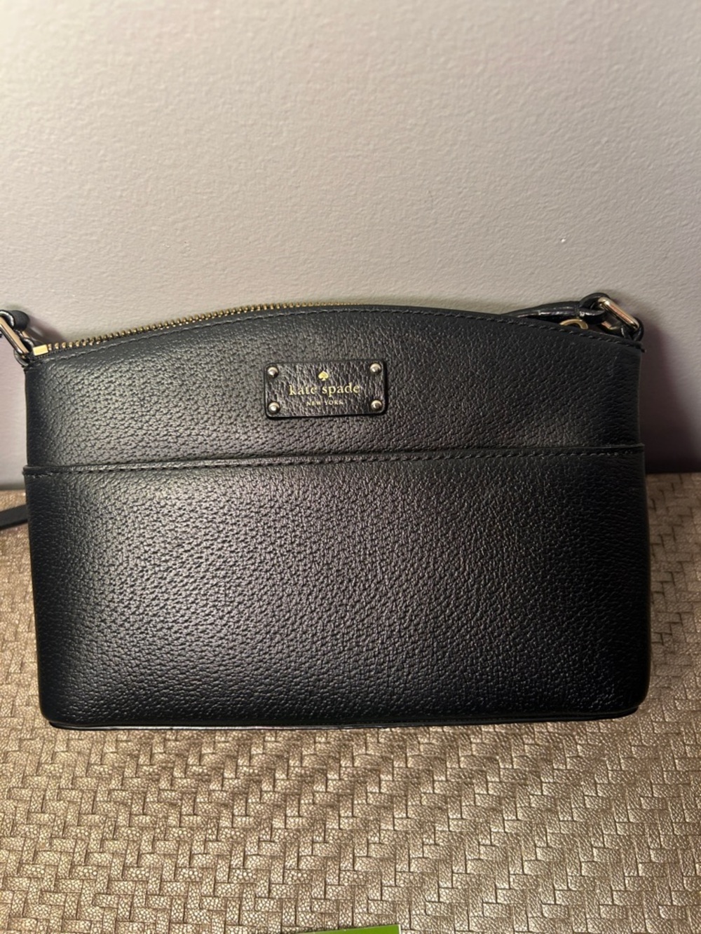 kate spade Black Pebbled Leather Crossbody with Gold Hardware - Picture 9 of 9